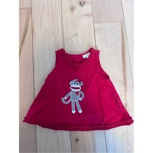 Le Top Red Ruffled Top 6 Months